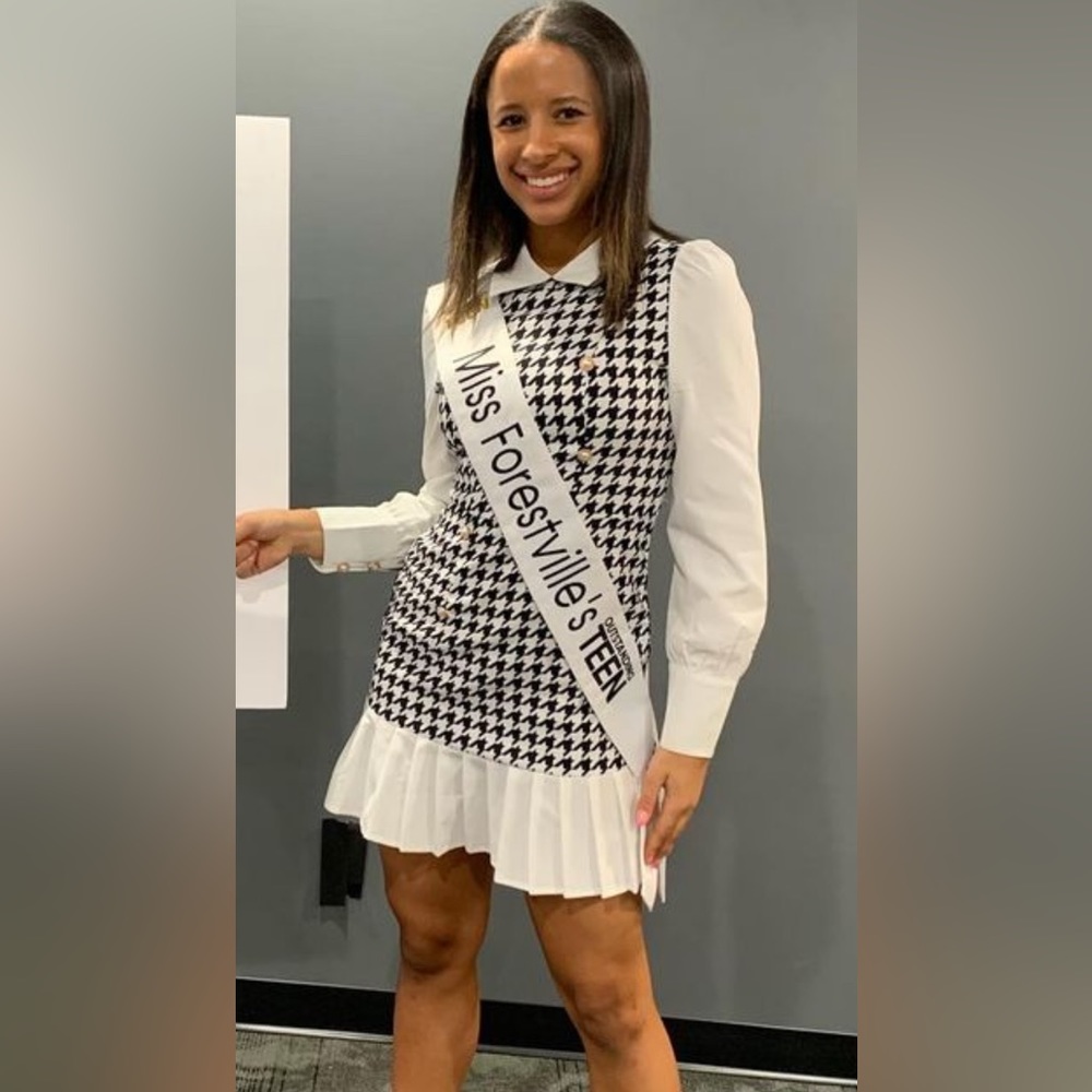 Houndstooth cocktail dress size 4